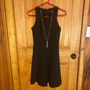 Banana Republic Sleeveless Fit N Flare Black Dress EUC